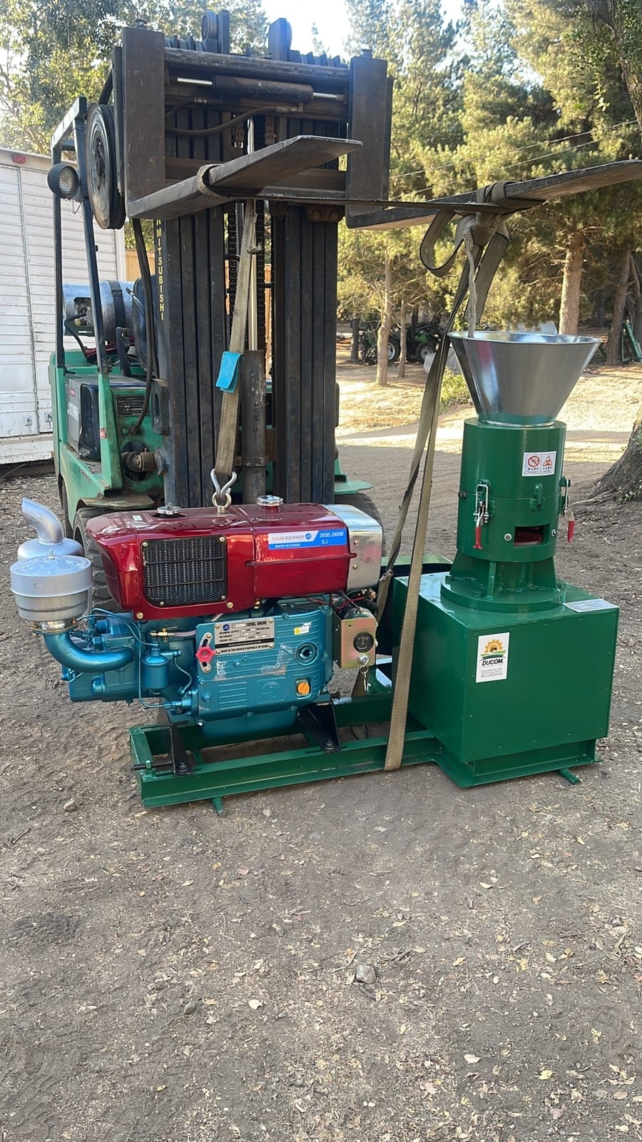 peletizadora modelo diésel 24 hp con caja de transmisión profesional